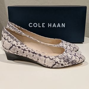 SOLD! NWT Cole Haan Kathryn Wedge Pump Python Print sz5